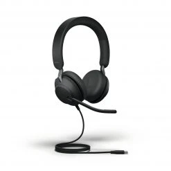 Jabra Headset Evolve2 40 Duo MS Schwarz, USB-C - Telefon Headsets