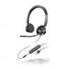 Poly Headset Blackwire 3325 MS USB-A, Klinke, Schwarz - Telefon Headsets