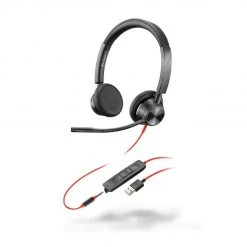 Poly Headset Blackwire 3325 MS USB-A, Klinke, Schwarz - Telefon Headsets