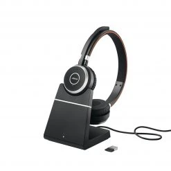 Jabra Headset Evolve 65SE Duo MS Inkl. Ladestation - Telefon Headsets