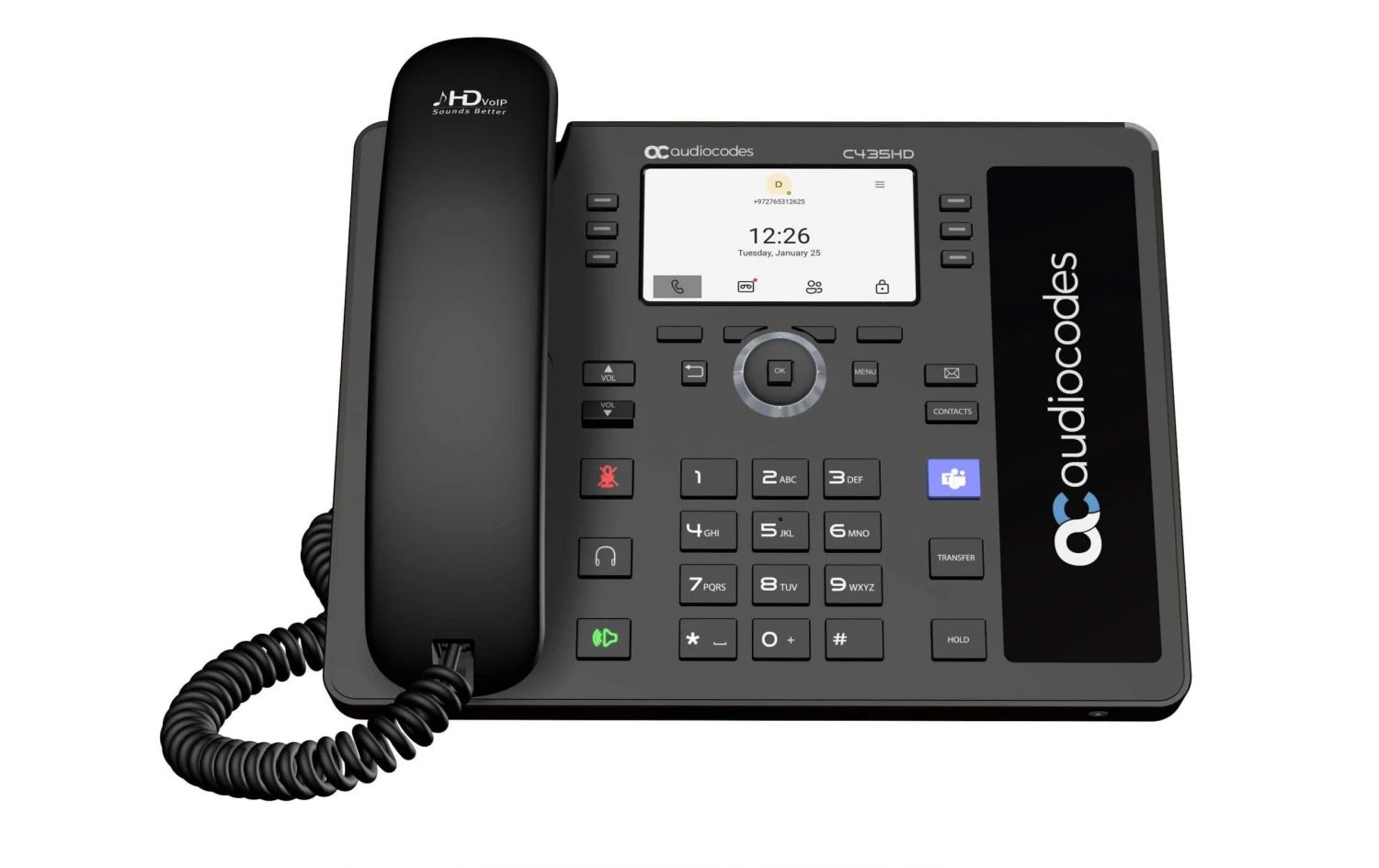 Audiocodes Tischtelefon C435HD Microsoft Teams Schwarz - Festnetz-Telefone 1 Audiocodes Tischtelefon C435HD Microsoft Teams Schwarz - Festnetz-Telefone