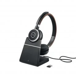 Jabra Headset Evolve 65 Duo MS Inkl. Ladestation - Telefon Headsets