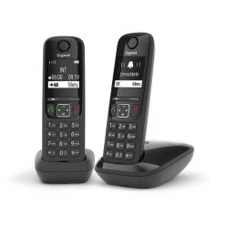 Gigaset Schnurlostelefon AS690 Duo Schwarz - Festnetz-Telefone